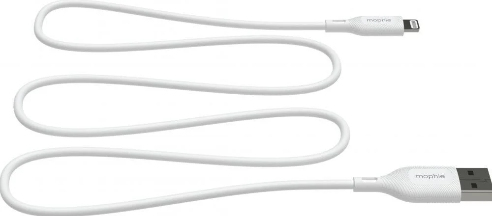 Mophie Essentials USB-A naar Lightning Kabel 12W 3 Meter Wit afbeelding 4