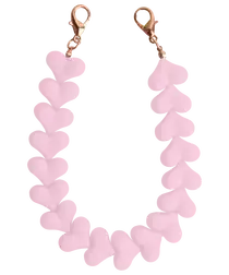 HappyCase Mykonos Universele Hartjes Armband Telefoonkoord (30CM) Roze afbeelding