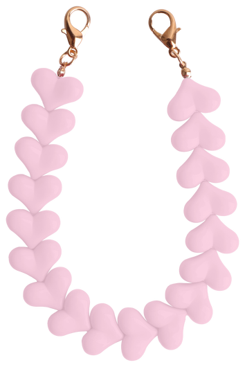 HappyCase Mykonos Universele Hartjes Armband Telefoonkoord (30CM) Roze afbeelding 1