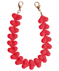 HappyCase Mykonos Universele Hartjes Armband Telefoonkoord (30CM) Rood afbeelding