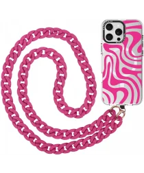 HappyCase Madeira Universele Crossbody Ketting Telefoonkoord (120CM) Roze