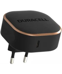 Duracell 20W Wall Fit USB-C Adapter Power Delivery Oplader 4.8A Zwart