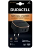 Duracell 30W Wall Fit USB-C / USB-A Adapter PPS / Power Delivery Oplader Zwart