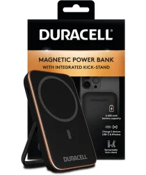 Duracell Micro 5 MagSafe Powerbank met USB-C Poort en Standaard 5.000 mAh Zwart