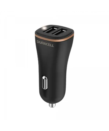 Duracell 30W Dubbele USB-A Autolader Quick Charge 3.0 4.8A Zwart Opladers