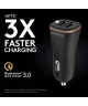 Duracell 30W Dubbele USB-A Autolader Quick Charge 3.0 4.8A Zwart