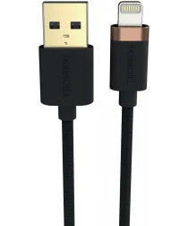 Duracell Toughened Kevlar MFi USB-A naar Lightning Kabel 0.3 Meter 3A Zwart