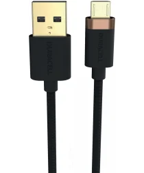 Duracell Toughened Kevlar MFi USB-A naar Micro-USB Kabel 1 Meter 2.4A Zwart