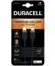 Duracell Toughened Kevlar MFi USB-C naar Lightning Kabel 1 Meter 65W / 3A Zwart