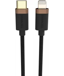 Duracell Toughened Kevlar MFi USB-C naar Lightning Kabel 2 Meter 65W / 3A Zwart