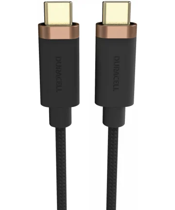 Duracell Toughened Kevlar MFi USB-C naar USB-C Kabel 2 Meter 65W / 5Gbps Zwart Kabels