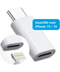 Lightning naar USB - C Adapter 60W voor iPhone 15 / 16 Serie Wit