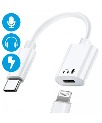 Lightning naar USB-C 3-in-1 Adapter Audio, Opladen en Data voor iPhone 15/16 Kabels