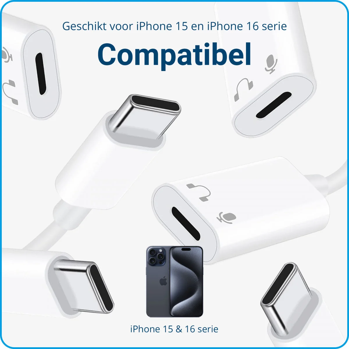 Lightning naar USB-C 3-in-1 Adapter Audio, Opladen en Data voor iPhone 15/16 afbeelding 3