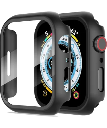 Rosso Apple Watch 40MM Tempered Glass Screen Protector met Hoesje Zwart Screen Protectors