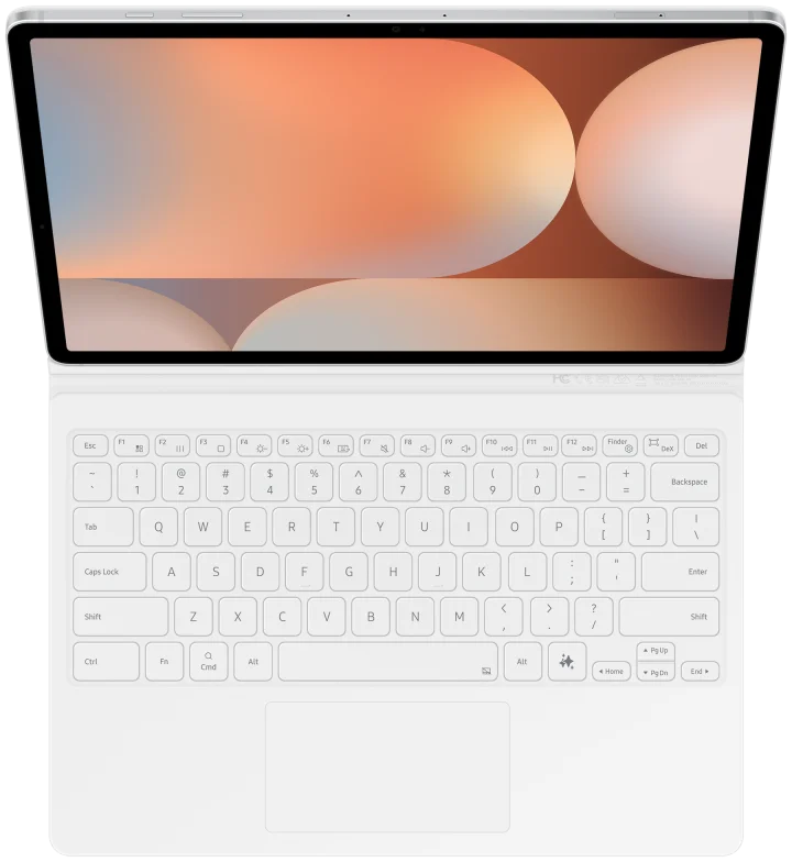 Originele Samsung Galaxy Tab S10+ / S9+ / S9 FE+ Hoes Keyboard Cover Wit afbeelding 3