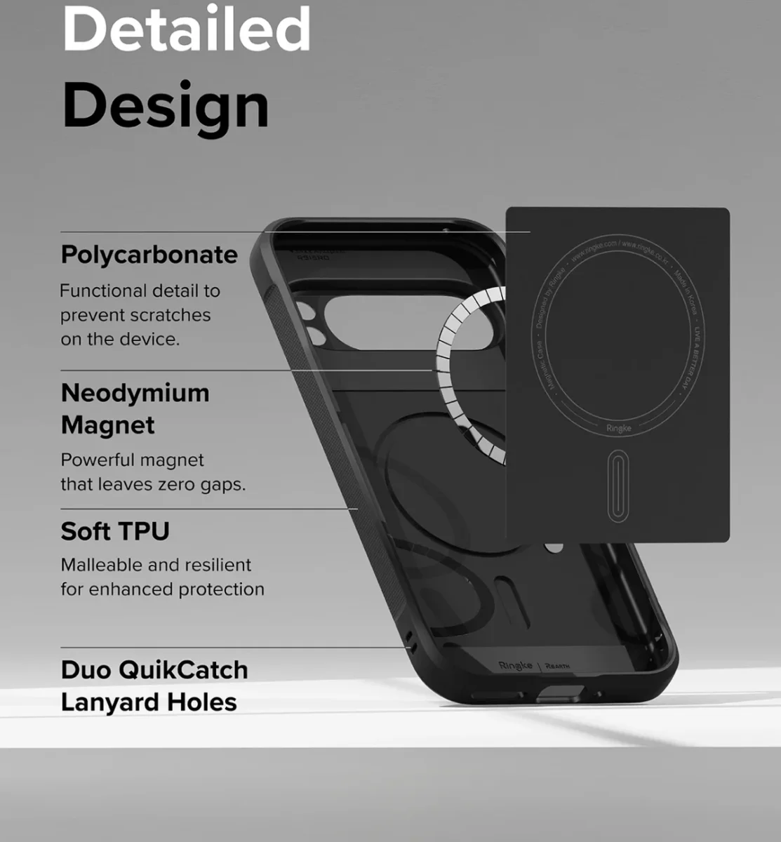 Ringke Onyx Magnetic Google Pixel 9 Pro XL Hoesje MagSafe Zwart afbeelding 9