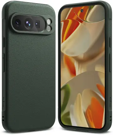 Ringke Onyx Google Pixel 9 Pro Hoesje Flexibel TPU Back Cover Groen Hoesjes