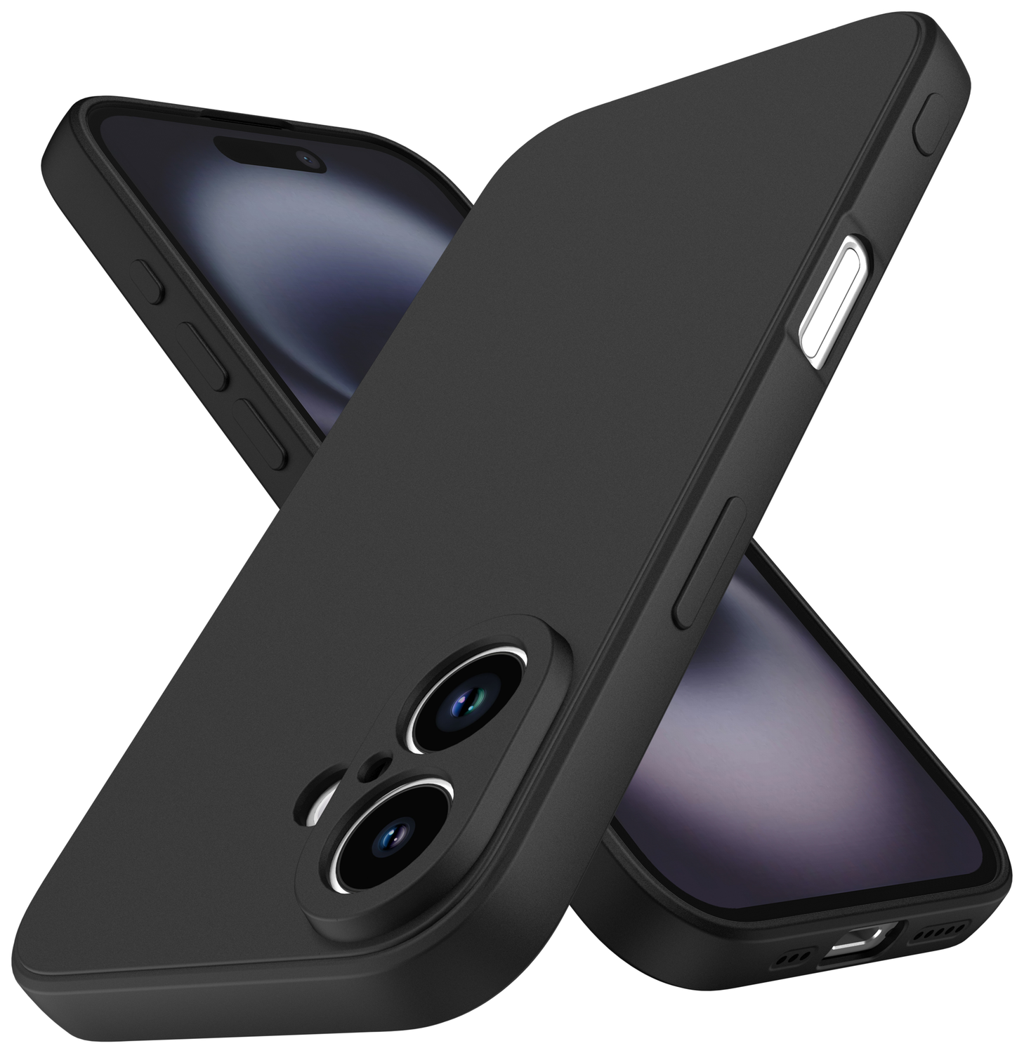 Apple iPhone 16 Hoesje met Camera Bescherming Dun TPU Back Cover Zwart afbeelding 3