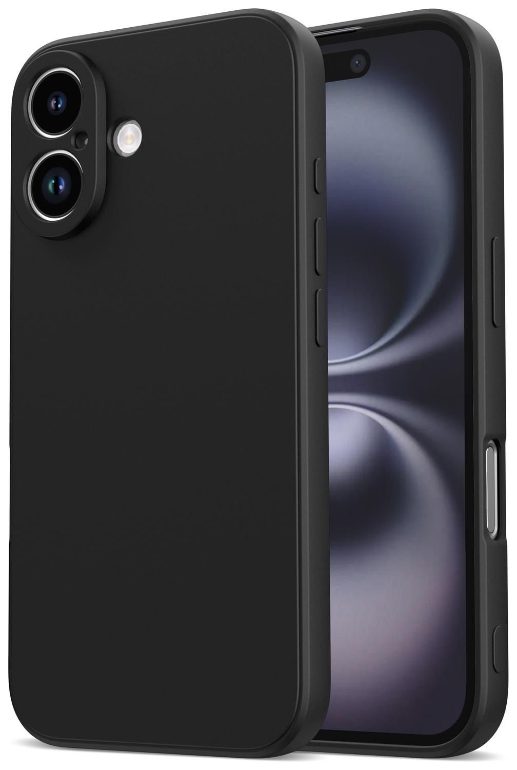Apple iPhone 16 Hoesje met Camera Bescherming Dun TPU Back Cover Zwart afbeelding 1