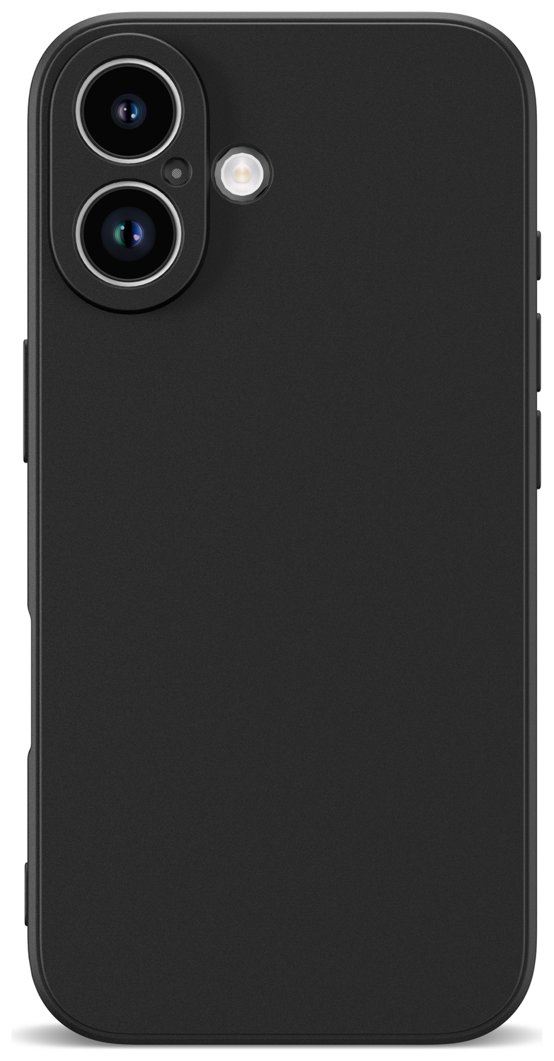 Apple iPhone 16 Hoesje met Camera Bescherming Dun TPU Back Cover Zwart afbeelding 2