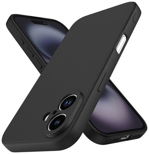 Apple iPhone 16 Hoesje met Camera Bescherming Dun TPU Back Cover Zwart afbeelding 3