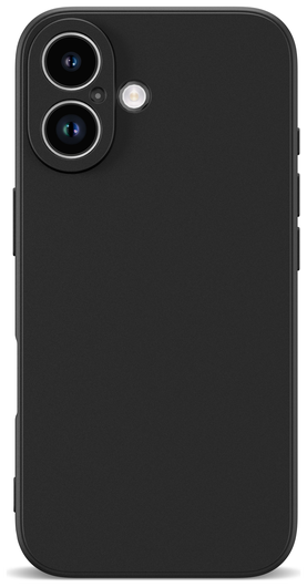 Apple iPhone 16 Hoesje met Camera Bescherming Dun TPU Back Cover Zwart afbeelding 2