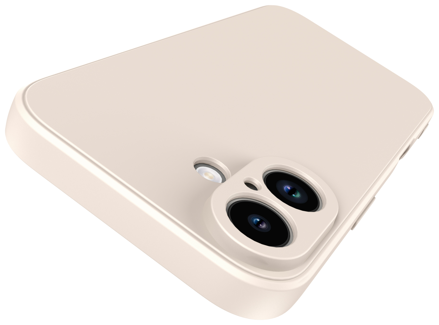 Apple iPhone 16 Hoesje met Camera Bescherming Dun TPU Back Cover Beige afbeelding 6