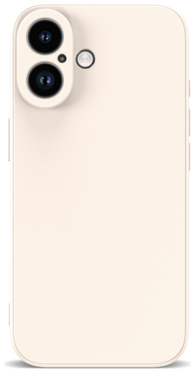 Apple iPhone 16 Hoesje met Camera Bescherming Dun TPU Back Cover Beige afbeelding 2