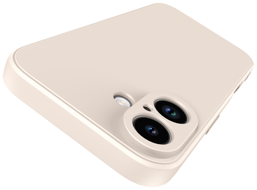 Apple iPhone 16 Hoesje met Camera Bescherming Dun TPU Back Cover Beige afbeelding 6