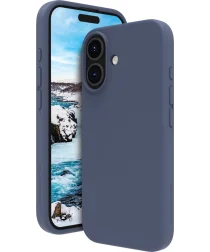 Apple iPhone 16 Hoesje met Camera Bescherming Dun TPU Back Cover Blauw