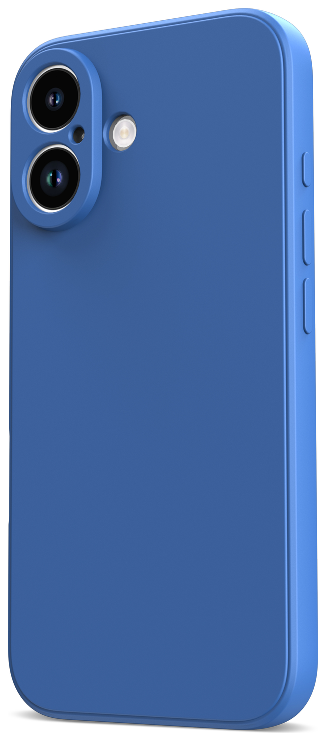 Apple iPhone 16 Hoesje met Camera Bescherming Dun TPU Back Cover Blauw afbeelding 6