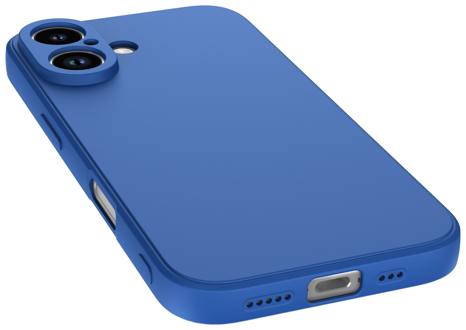 Apple iPhone 16 Hoesje met Camera Bescherming Dun TPU Back Cover Blauw afbeelding 4