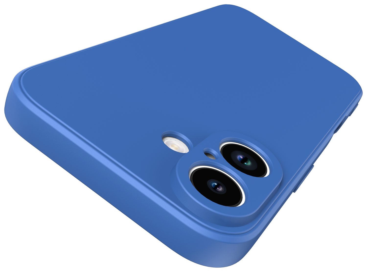 Apple iPhone 16 Hoesje met Camera Bescherming Dun TPU Back Cover Blauw afbeelding 5