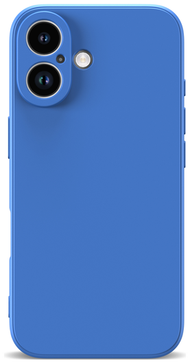 Apple iPhone 16 Hoesje met Camera Bescherming Dun TPU Back Cover Blauw afbeelding 2