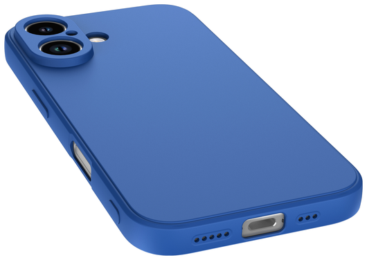 Apple iPhone 16 Hoesje met Camera Bescherming Dun TPU Back Cover Blauw afbeelding 4