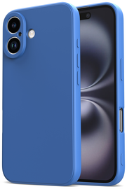 Apple iPhone 16 Hoesje met Camera Bescherming Dun TPU Back Cover Blauw