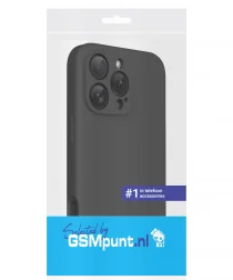 Apple iPhone 16 Pro Hoesje met Camera Bescherming Dun TPU Back Cover Zwart afbeelding