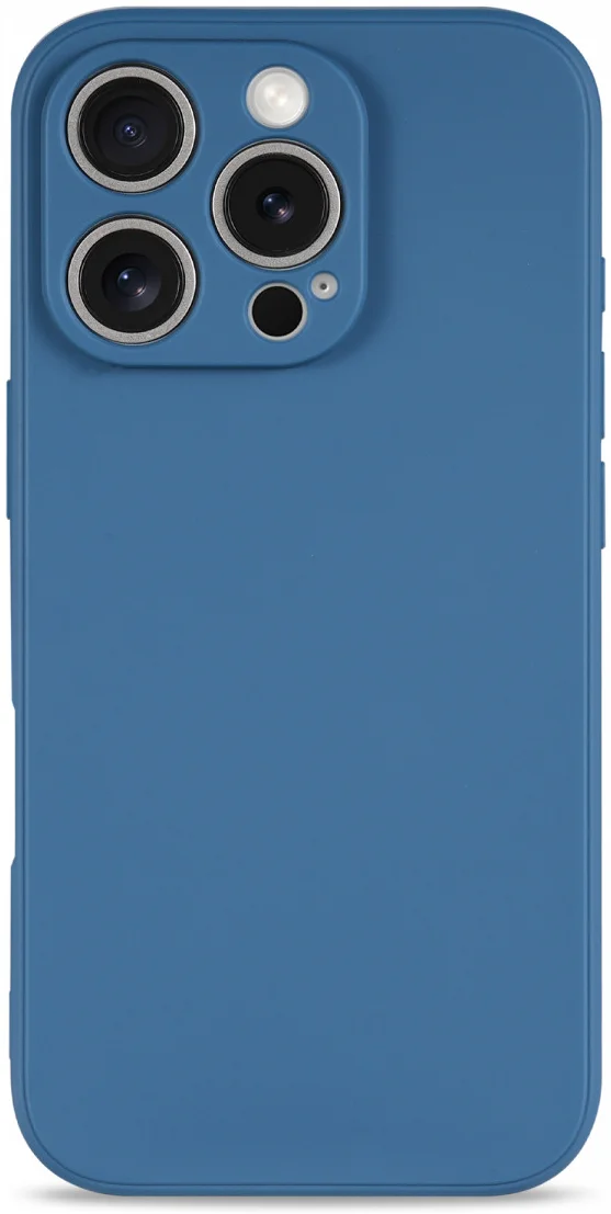 Apple iPhone 16 Pro Hoesje met Camera Bescherming Dun TPU Back Cover Blauw afbeelding 6