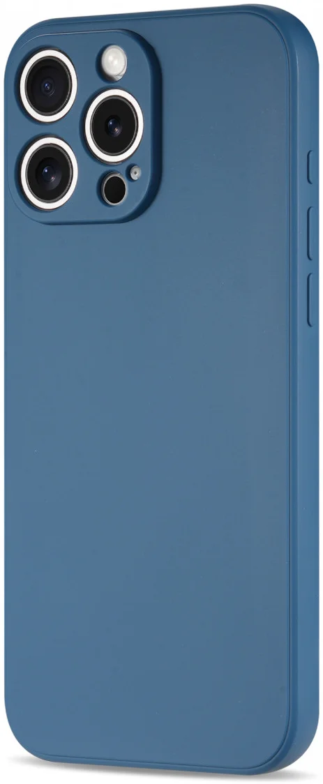 Apple iPhone 16 Pro Hoesje met Camera Bescherming Dun TPU Back Cover Blauw afbeelding 2
