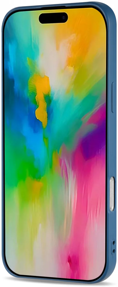 Apple iPhone 16 Pro Hoesje met Camera Bescherming Dun TPU Back Cover Blauw afbeelding 3
