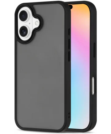 Apple iPhone 16 Hoesje Back Cover Matte Zwart Hoesjes