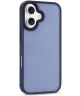 Apple iPhone 16 Hoesje Back Cover Matte Blauw