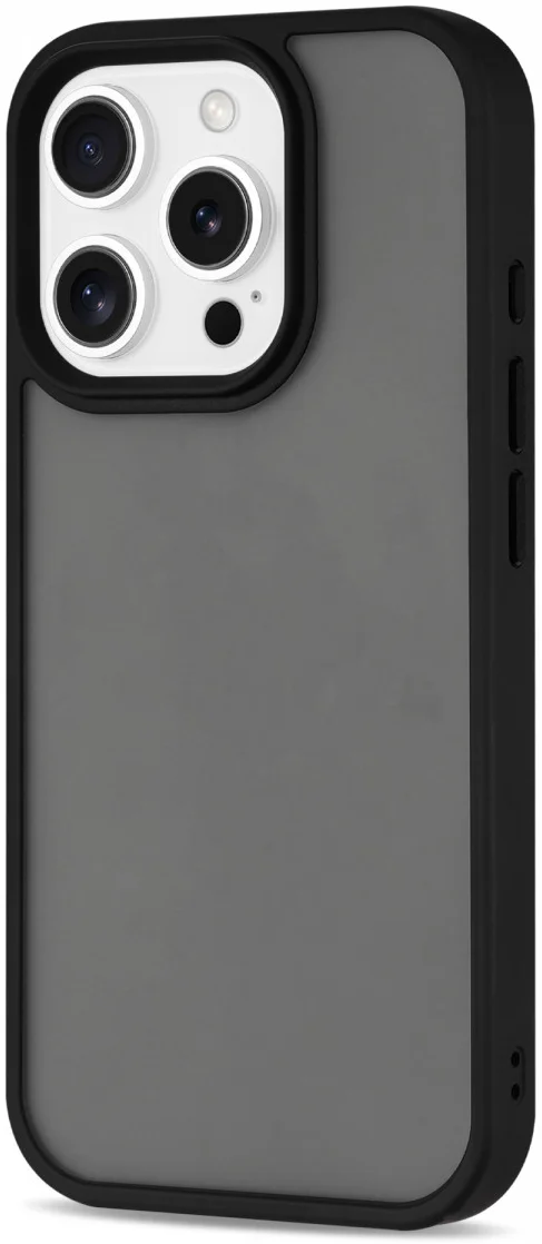Apple iPhone 16 Pro Hoesje Back Cover Matte Zwart afbeelding 2