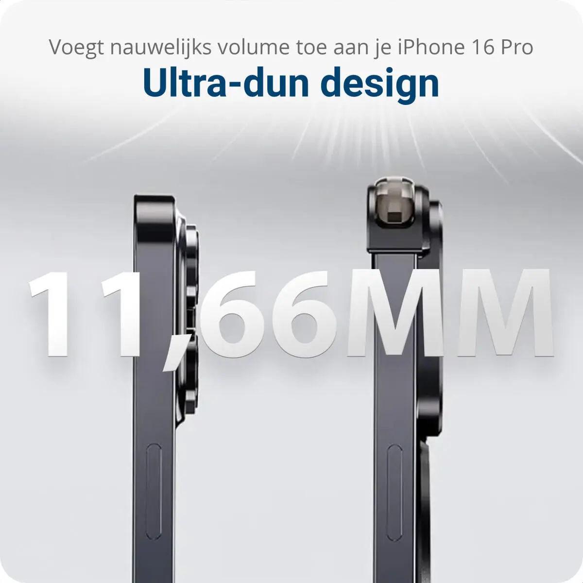 Apple iPhone 16 Pro Hoesje Metal Corner Frame Case MagSafe Zwart afbeelding 3