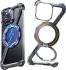 Apple iPhone 16 Pro Hoesje Metal Corner Frame Case MagSafe Zwart afbeelding 1
