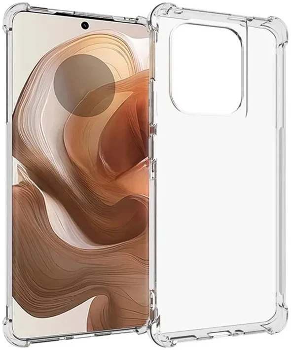 Motorola Edge 50 Hoesje Schokbestendig en Dun TPU Back Cover Transparant afbeelding 1