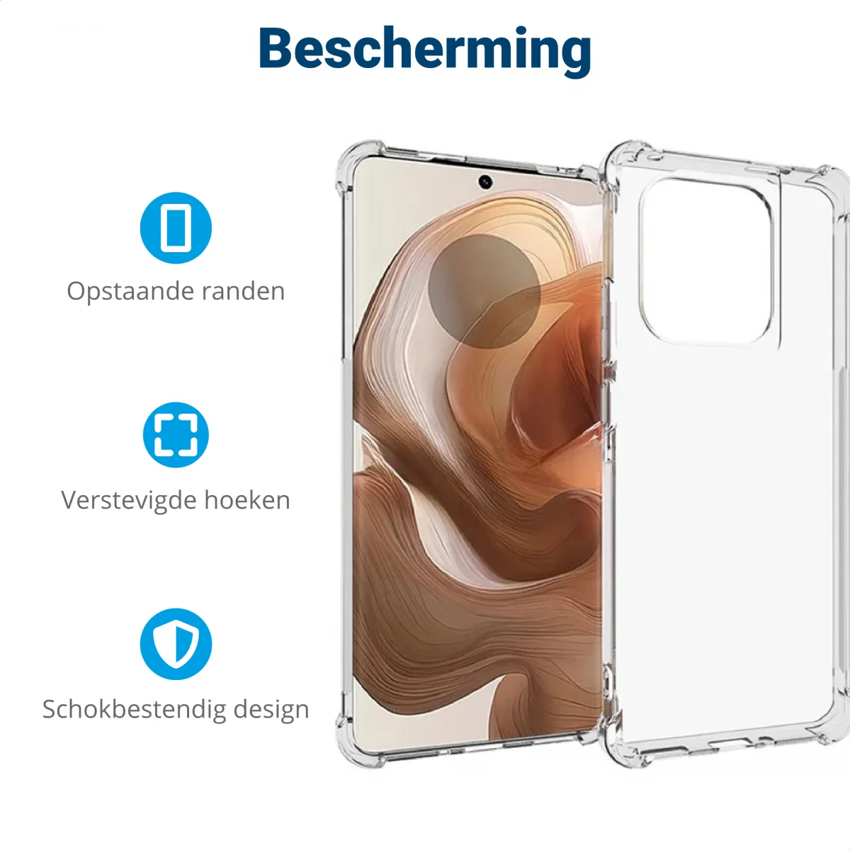 Motorola Edge 50 Hoesje Schokbestendig en Dun TPU Back Cover Transparant afbeelding 4