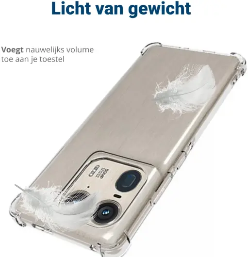 Motorola Edge 50 Hoesje Schokbestendig en Dun TPU Back Cover Transparant afbeelding 6
