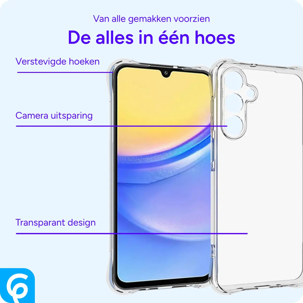 Samsung Galaxy A16 Hoesje Schokbestendig en Dun TPU Back Cover Transparant afbeelding 6